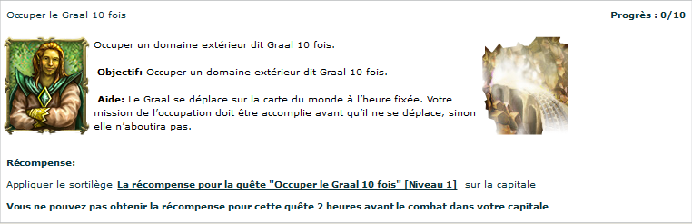 Occuper le Graal dix fois